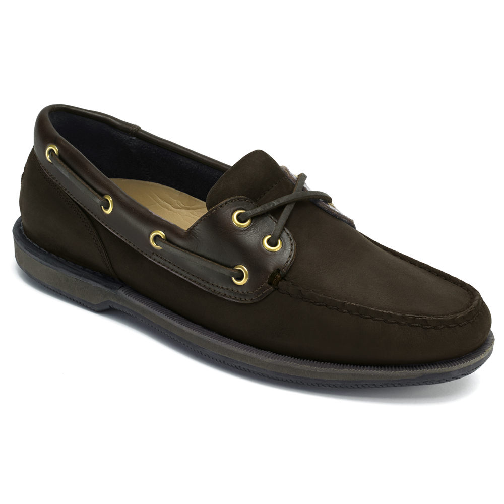 Rockport Mens Perth - Boat Shoes Black - QTM271490